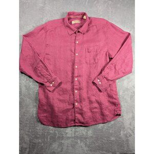 Tommy Bahama Linen Button Front Shirt Mens XL Casual Resort Vacation Travel